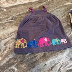 Colorful Elephant Embroidered Dress